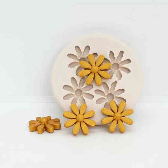 Молд силиконовый Ромашки 76 мм серый Киев