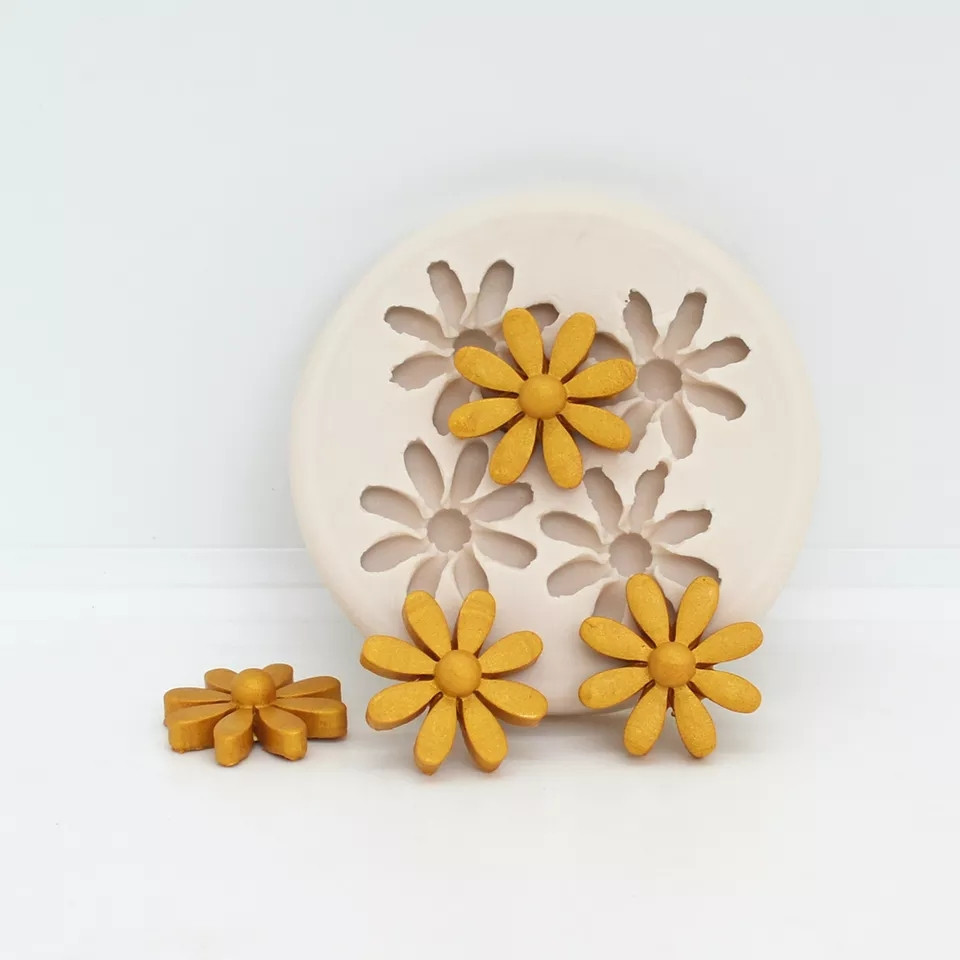 Молд силиконовый Ромашки 76 мм серый Киев - изображение 4
