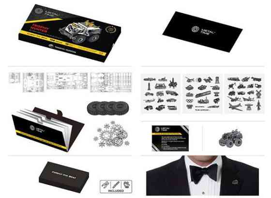 Колекційна модель-конструктор Metal Time Trophy Hunter Всюдихід Шерп механічний двоколірний (MT056) Харків