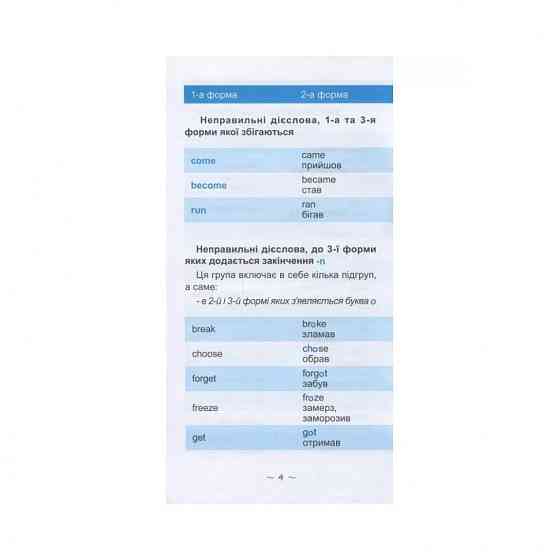 Обучающая книга Самый быстрый способ выучить неправильные глаголы 104059Z Винница