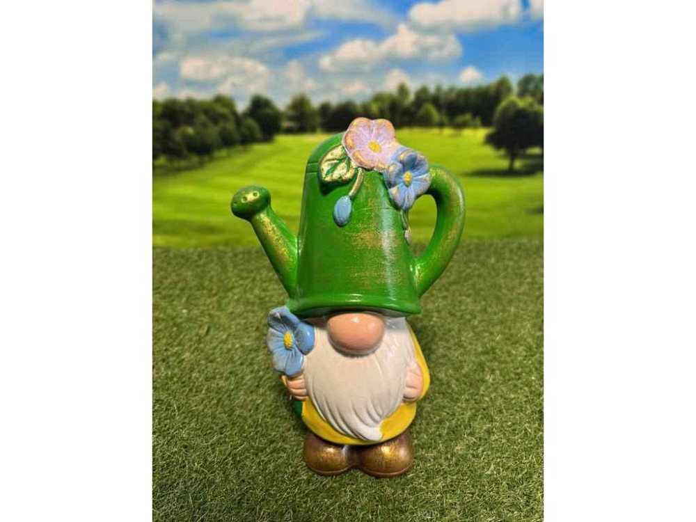 Садова фігурка гіпс 27*11см Гном поливалка ТМ KULBAKA Київ - фото 1