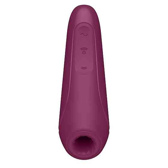 Вакуумный клиторальный стимулятор Satisfyer Curvy 1+ Rose Red с управлением через интернет Sex Aura Киев