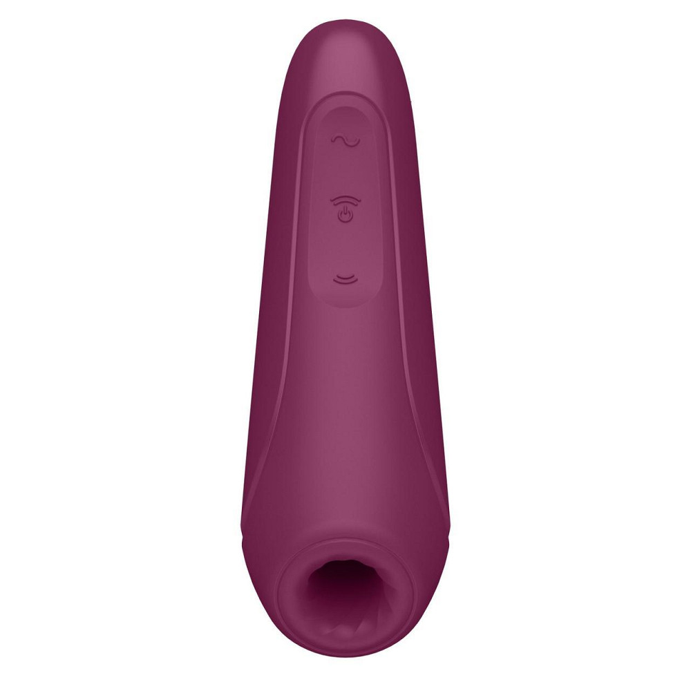 Вакуумный клиторальный стимулятор Satisfyer Curvy 1+ Rose Red с управлением через интернет Sex Aura Киев - изображение 4