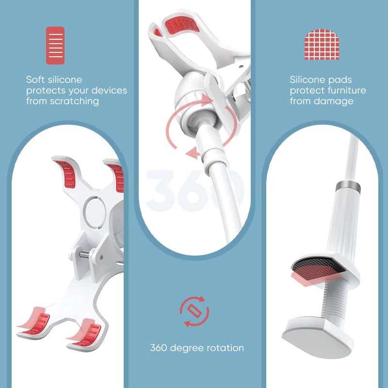 Гнучкий механічний тримувач/підставка для смартфона Ugreen LP133 (Білий) Николаев - изображение 7