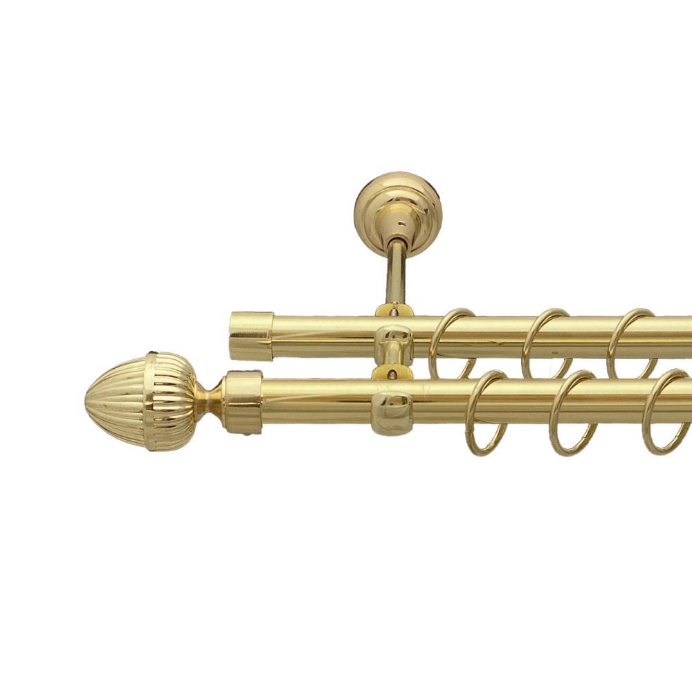 Карниз Orvit Одеон металевий дворядний відкритий Золото 19\19 мм 300 см (00-00013141) Львов - изображение 1