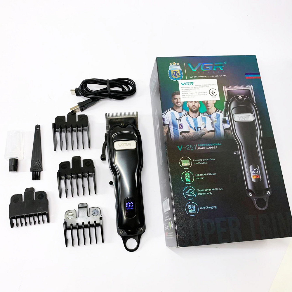 Профессиональная бритва-машинка для стрижки волос, Электрическая машинка с насадкой для бороды MD-95 Львов - изображение 2