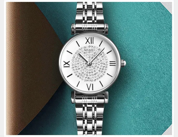 Женские классические часы Skmei 1533 Серебристый Винница - изображение 6