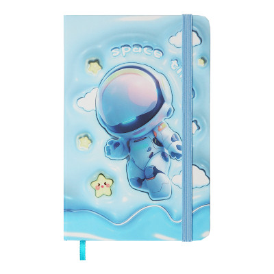 Книга записная ZiBi ASTRONAUT A6 в клеточку твердая обложка на резинке 80 листов, голубая (ZB.116104) Винница - изображение 1