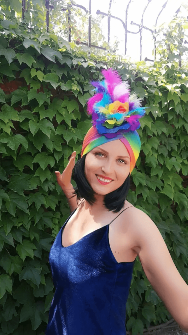 Чалма Rainbow в кольорах веселки Київ - фото 4