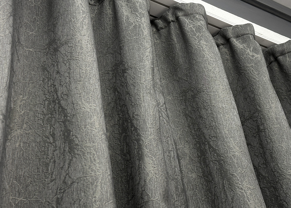 Комплект коротких штор VR-Textil Жакард Viva Marmo № 1785ш Сірий 130х170 см 2 шт (35-0372) Київ - фото 8