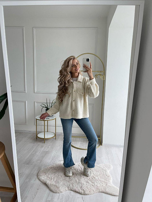 Женская теплая рубашка из мягкой овчины Тедди Одесса - изображение 12