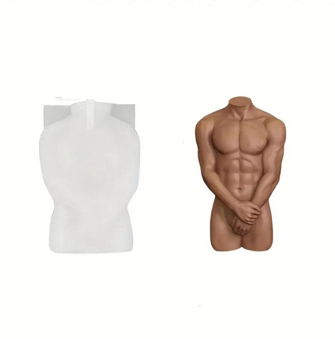 Силиконовая форма для свечи “Мужское тело”, форма для гипса, мыла, смолы Киев - изображение 2