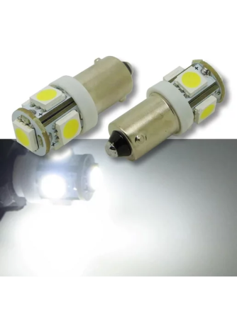 LED лампы BA9S 4+1 SMD 5050, белый свет, 2шт для авто Киев