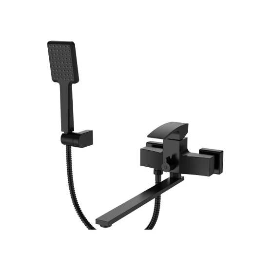 Чорний змішувач для ванни Koer KB-42007-05 з довгим виливом (KR3457) Харків