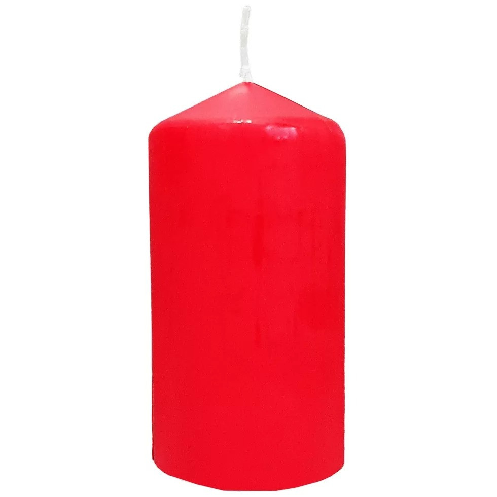 Свічка столова циліндр Bispol AURA Candles sw60/100-030 Червоний Луцк - изображение 2
