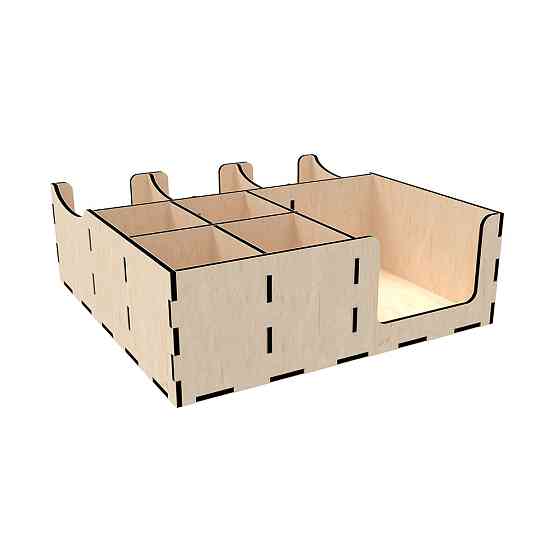 Органайзер EKOSTAR дерев'яний з отворами для кришок 30*30 Київ