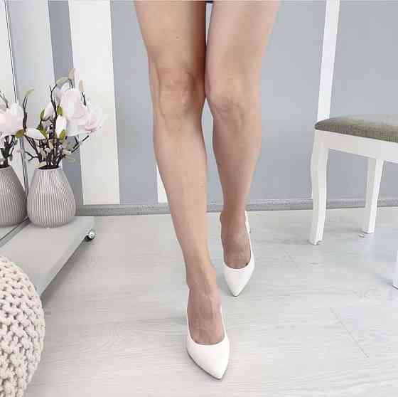 Nivelle Туфлі жіночі NIVELLE білі натуральна шкіра каблук 8 см розміри 35-39 (1845/82-8066) Коломия