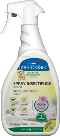 Спрей-репеллент Francodex (Франкодекс) от блох и клещей для мест обитания животных с гераниолом, 500 мл Винница