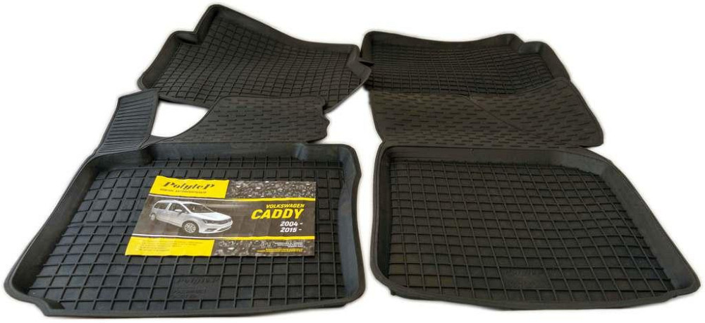 Килимки салону гумові VW CADDY(3) 04-,(BIG BOARD), к-т (4шт.) Київ - фото 1