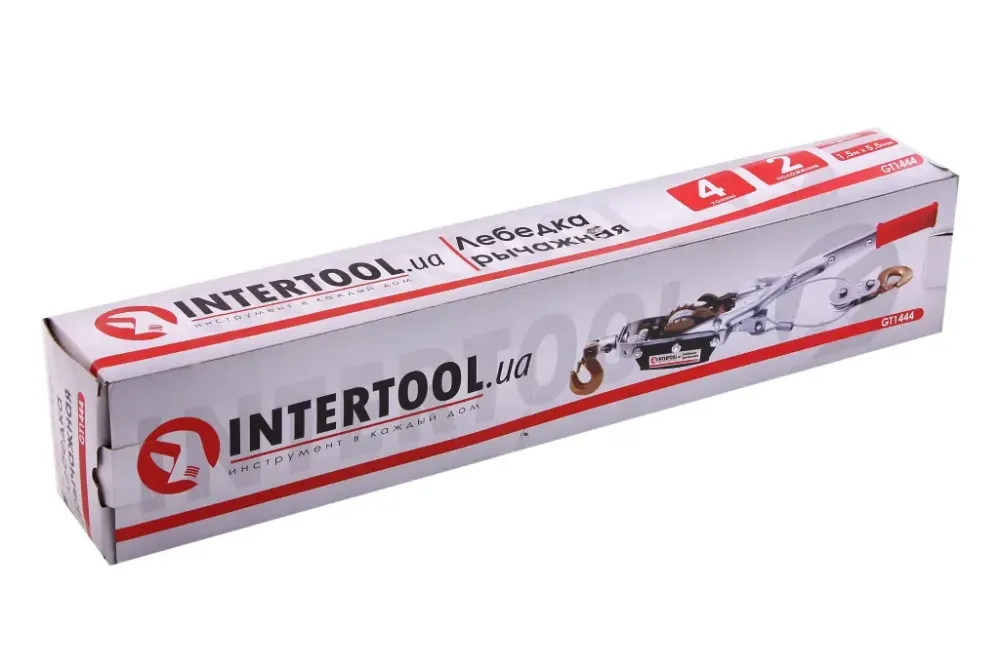 Лебідка 4 т/2.5 м/5 мм Intertool (робоча довжина 1.2м) Вінниця - фото 2