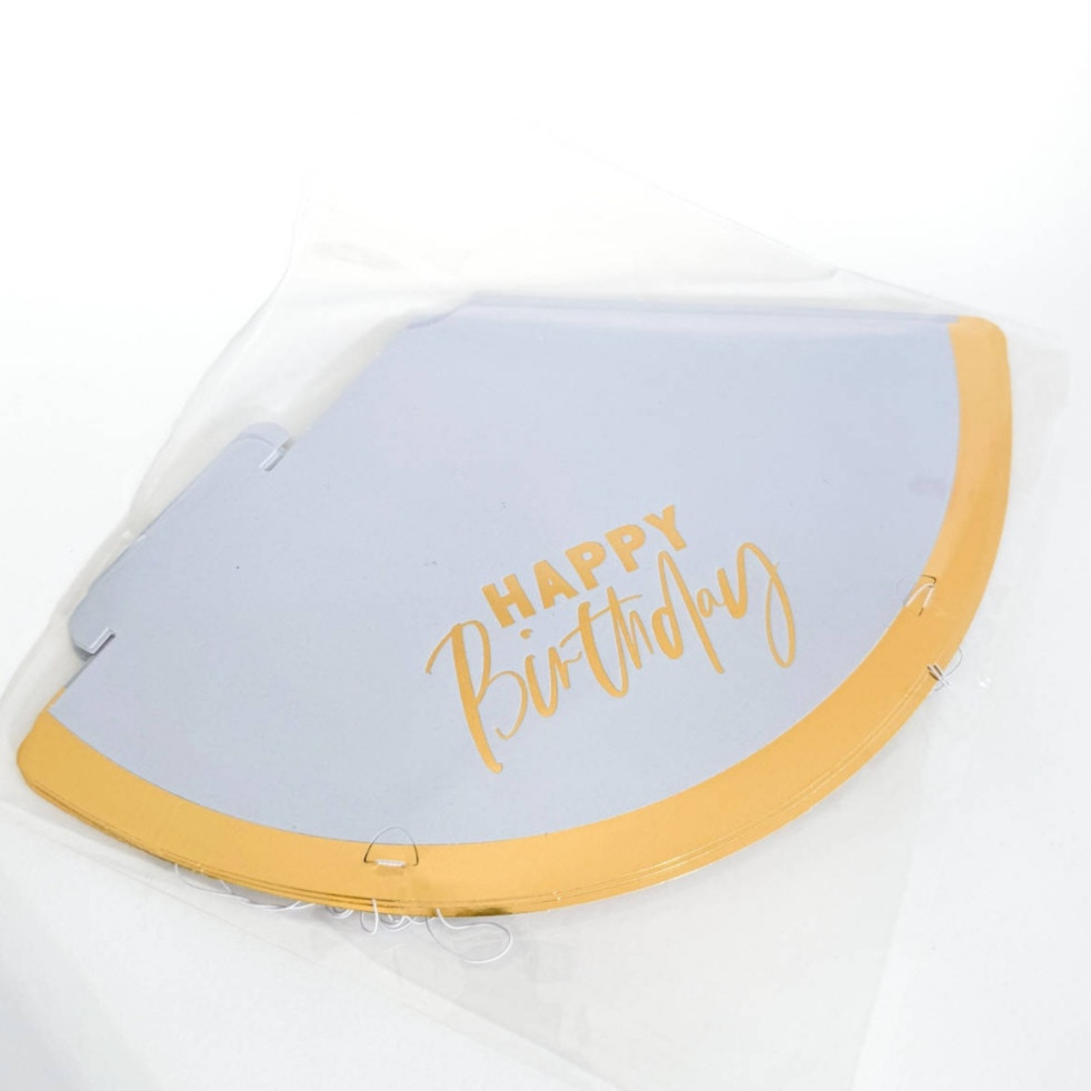 Набір ковпаків, 10 штук, висота 16 см, Happy Birthday, рожеві Київ - фото 2