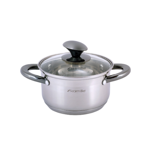 Набір каструль 8 предметів (каструлі 1,5/2/3/5л) нержавіюча сталь порожнисті ручки 4927 KAMILLE Житомир