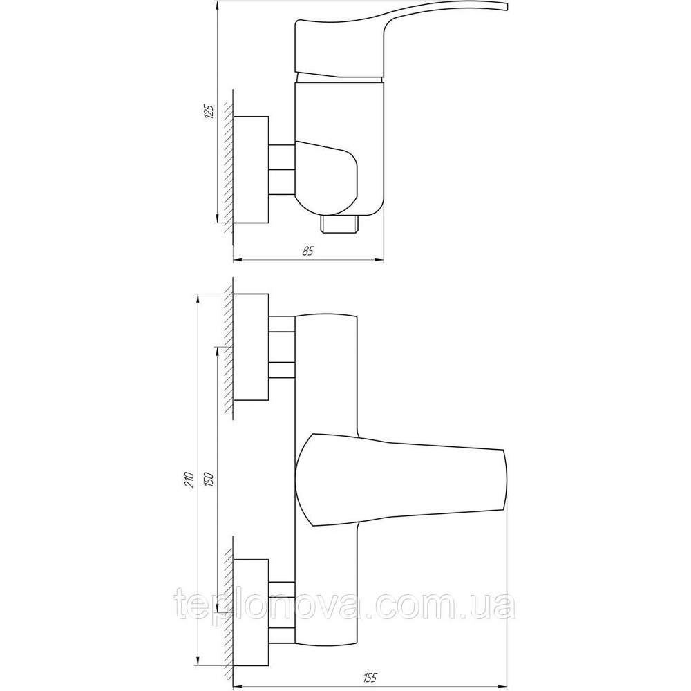 Змішувач для душу Globus Lux QUEENSLAND GLQU-0105 Чернівці - фото 4