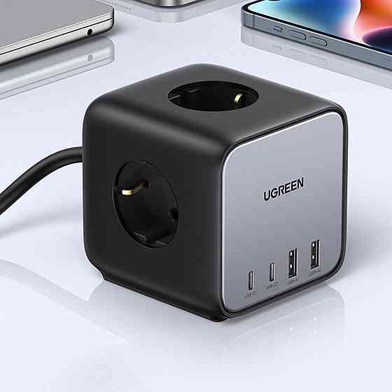 Зарядний пристрій 4xUSB 65W (2хUSB-C+2xUSB-A + 2хSchuko) DigiNest Cube Power Strip CD268 Ugreen Винница