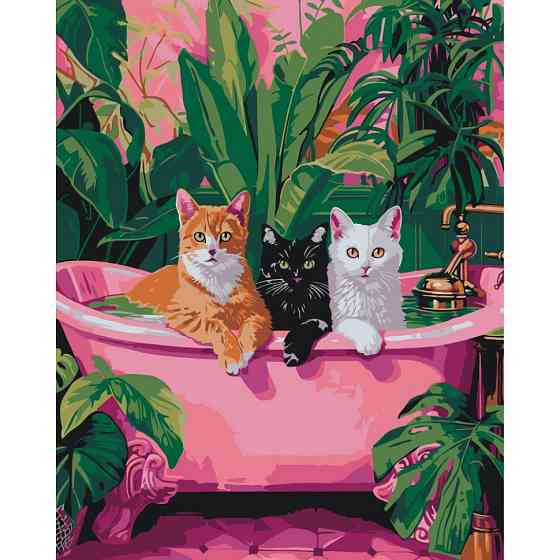 Картина за номерами "Коти у ванній" 11692-AC 40x50 см Вінниця