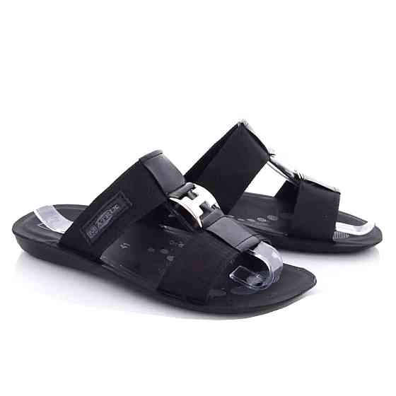 Чёрные Мужские Шлёпанцы Тапочки Тканевые Сланцы (размеры: 40,41,42,43,44,45) Днепр