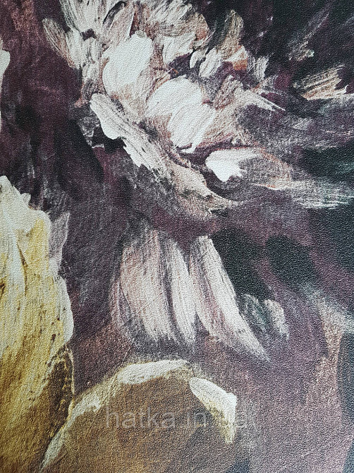 Шпалери вінілові Grandeco One roll one motif 1.59x2.8 панно квіти півонії великі на бордовому Київ - фото 2