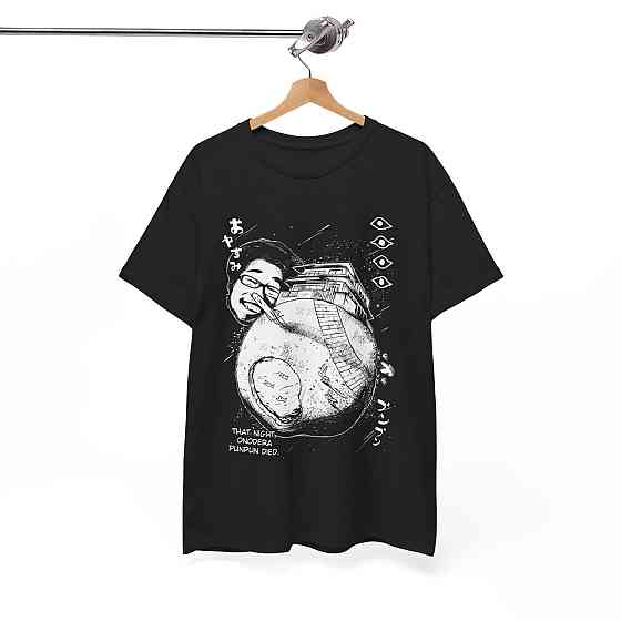 Футболка для хлопчика з аніме принтом Добраніч, Пунпун оверсайз (зріст від 165 до 180) Чорний AnimeJ0317m Дніпро