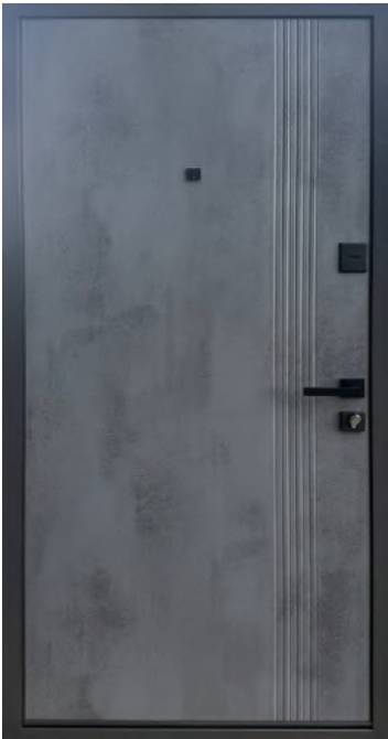 Двері вхідні Міністерство дверей ПБУ-262  Вулиця RAL-1409 / Оксид темний 860х2050 мм Київ - фото 2