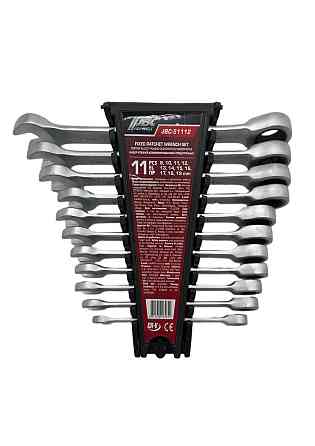 Набір ключів ріжково-накидних тріскачкових 11пр. (8-19 мм) JBC-51112 Одеса