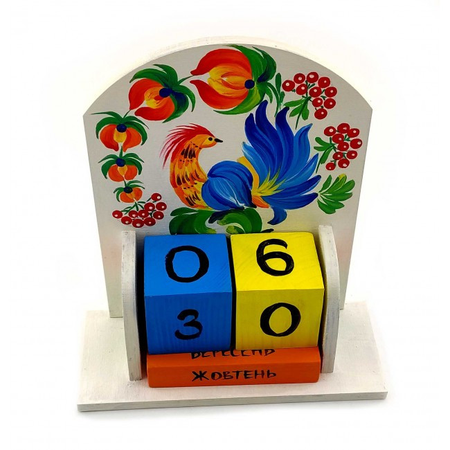 Календар на столі дерев'яні Птах незалежності Київ - фото 1