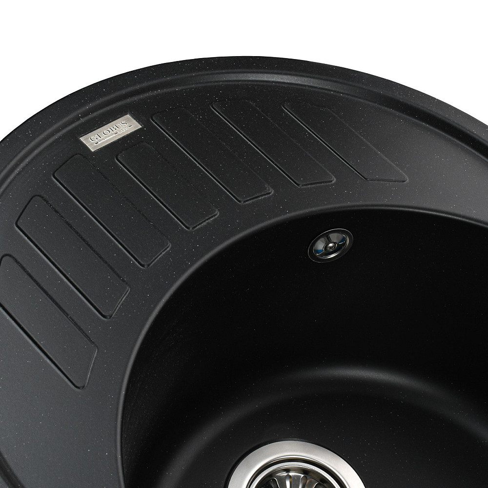 Гранітна мийка Globus Lux ARNO чорний 620х500мм-А0002 Тернопіль - фото 3