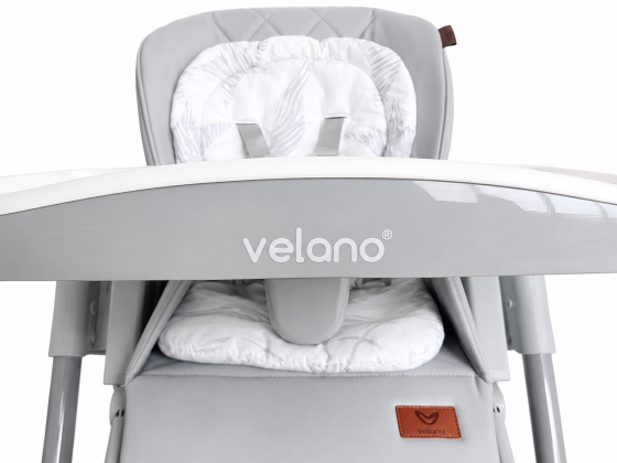 Стілець дитячий для годування Velano Movio (2 в 1) з функцією гойдалки Світло-сірий Вінниця