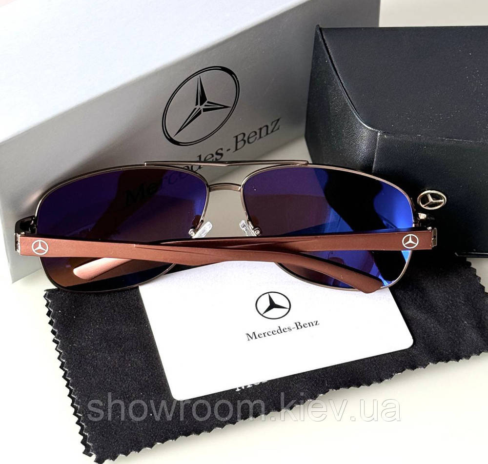 Чоловічі сонцезахисні окуляри Mercedes (816) brown Київ - фото 2