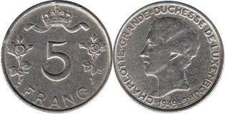 Люксембург 5 франков 1949 Полтава - изображение 1