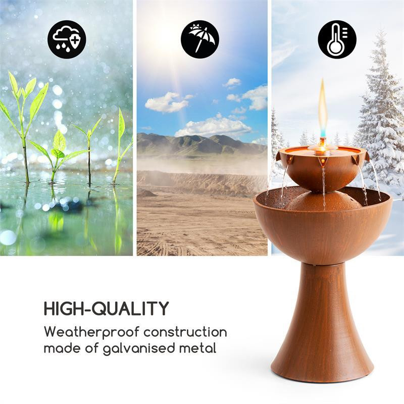 Садовий фонтан Олександра Внутрішній і зовнішній фонтан з олійною лампою 8 Вт з оцинкованого металу (Німеччина, Рівне - фото 7