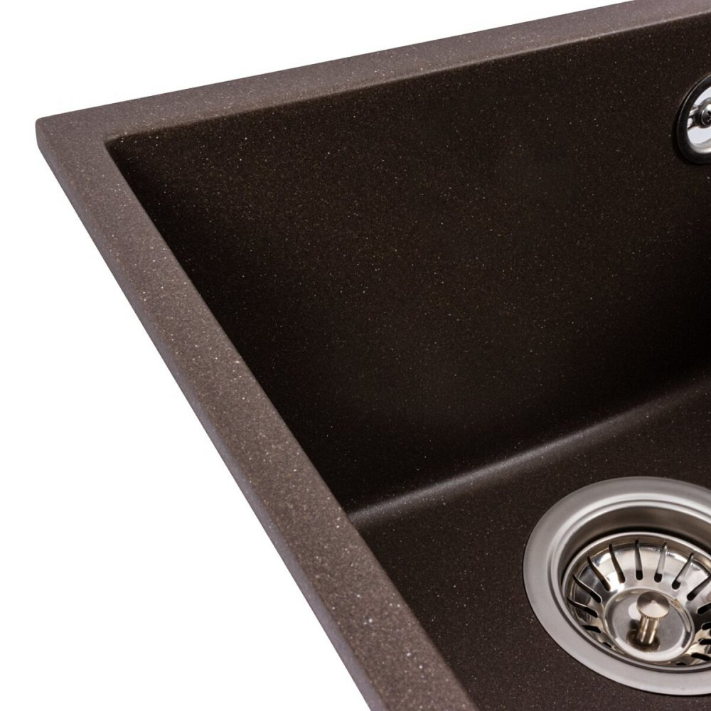 VALESO Гранітна мийка для кухні VALESO ROXY 3744 матова Темна скеля Коломыя - изображение 10