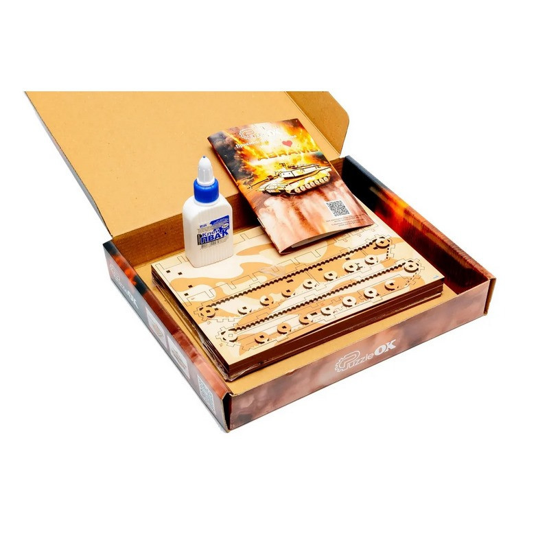 Дерев'яний 3D конструктор "Абрамс" Puz-00939, 187 деталей Вінниця - фото 3