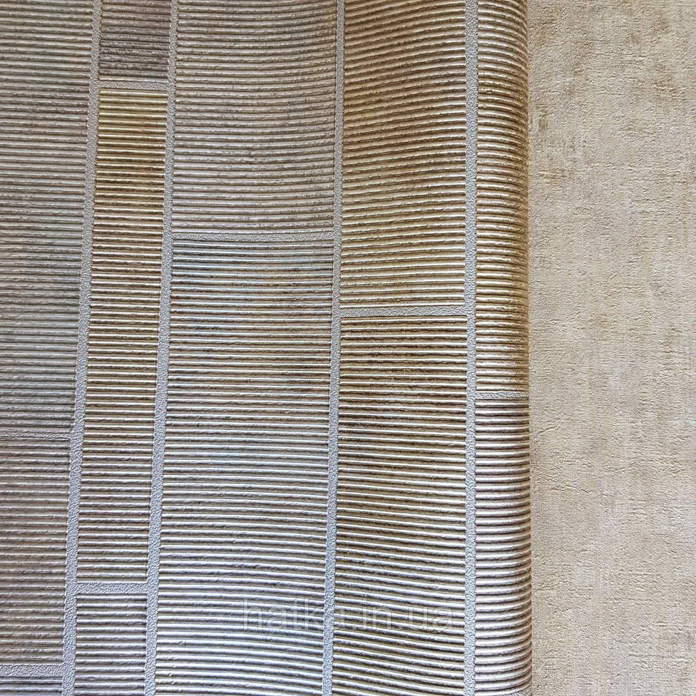 Обои виниловые на флизелине Rasch Factory 0.53х10,05 геометрия полосы фигуры структурные желтые золото 428223 Киев - изображение 2