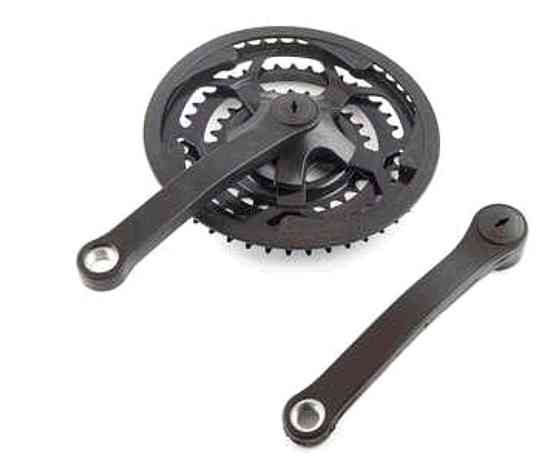 Зірки велосипедні (передні) 28/38/48T (+2 шатуни L-17 см, квадрат, сірий, із захистом) Мукачево