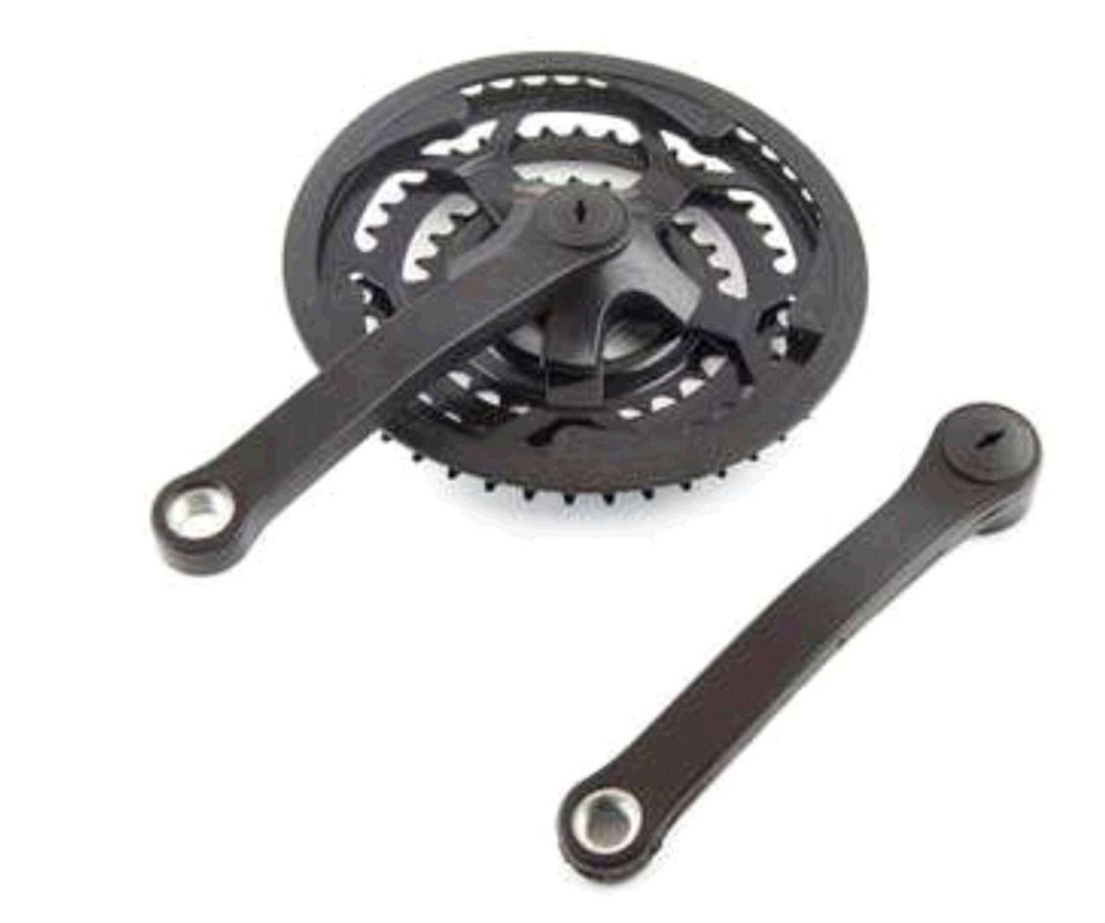 Зірки велосипедні (передні) 28/38/48T (+2 шатуни L-17 см, квадрат, сірий, із захистом) Мукачево - фото 1