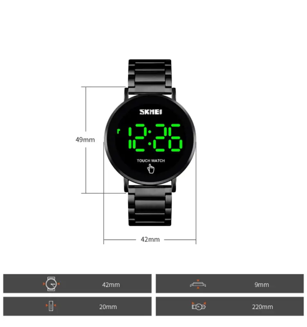 Наручные женские часы Skmei 1550 Light II (Черные) Винница - изображение 9