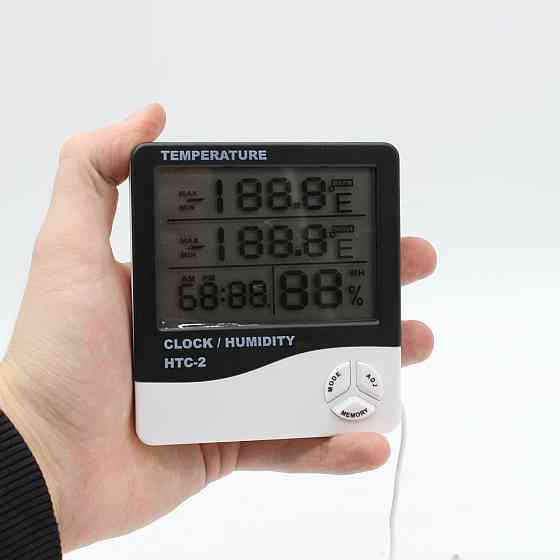 Цифровий термометр гігрометр ART 2786 / Електронні годинники / Термометр з виносним датчиком температури Київ