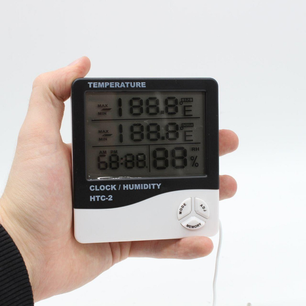 Цифровий термометр гігрометр ART 2786 / Електронні годинники / Термометр з виносним датчиком температури Київ - фото 6