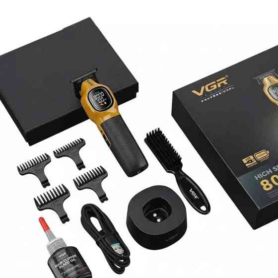 Тример для стрижки волосся VGR V-886T GOLD 8000RPM 4 насадки RZ-89 Львів