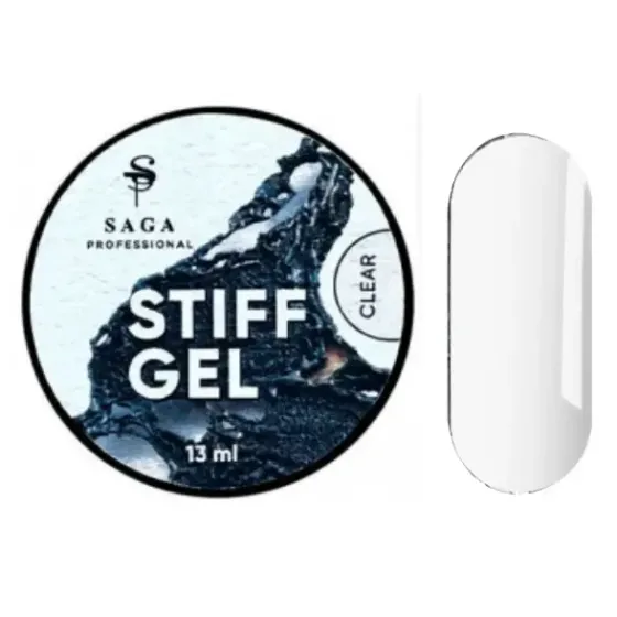 Гель для наращивания Saga Stiff Gel 01 густой гель-желе прозрачный Киев